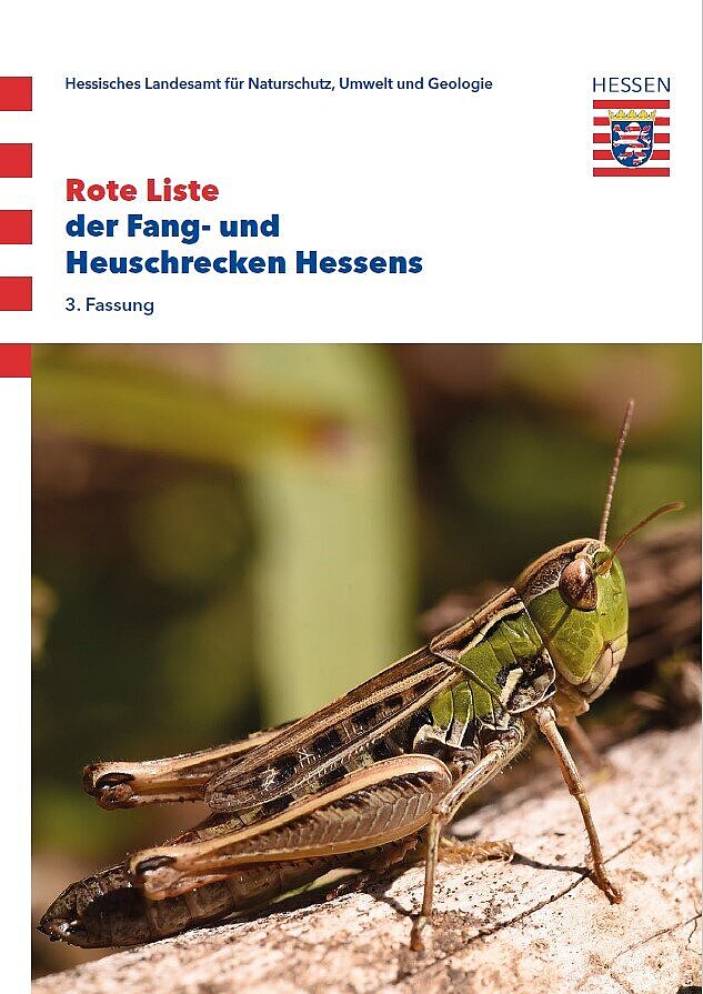 Titelbild der HLNUG-Publikation: Rote Liste der Fang- und Heuschrecken Hessens