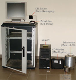 Stationsaufbau beim Hessischen Erdbebendienst