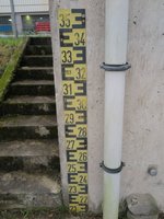 Lattenpegel am Pegel Kirchheim an der Aula
