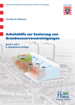 Ein Fabrikgelände mit Grundwassermessstellen